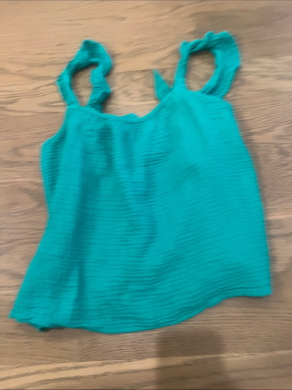 BB Dakota Teal Ruffled Strap Camisole